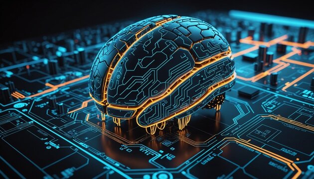 Future concept of ai brain