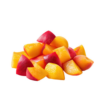 Fresh nectarine slices stacked culinary arts food preparation
