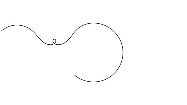 Animated of doubt question mark inside a circle icon sign continuous one line drawing moving on white background animation