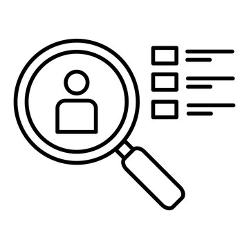 buyer persona line icon with editable stroke