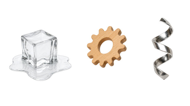Collection of abstract objects on a transparent background