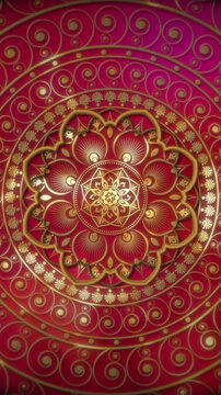 Vertical Diwali festival background with ornate Indian mandala, golden decorative elements, vibrant purple and gold luxury backdrop, festive celebration design with copy space for invitations