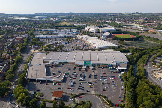 Aerial Image of Asda Superstore, Robin Retail Park and Wigan Stadium