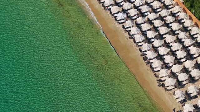 Aerial View of Kalithea Beach, Chalkidiki, Greece