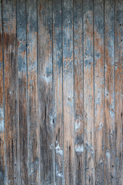Vintage Blue Painted Wooden Door with Rustic Weathered Texture