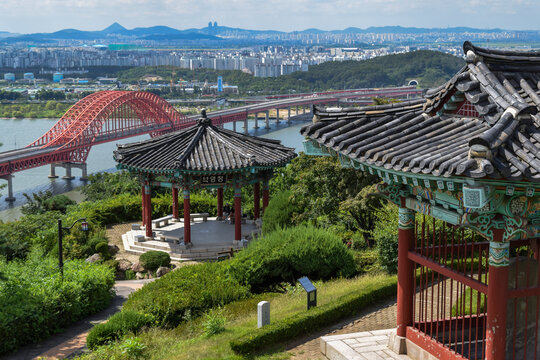 덕양산 행주산성 공원에서 바라본 풍경, Views from Haengjusanseong Fortress Park on Mt. Deogyangsan