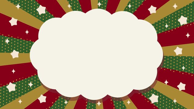 かわいいクリスマスのキラキラもこもこフレームアニメーション