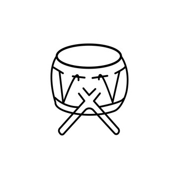 Traditional drum outline icon
