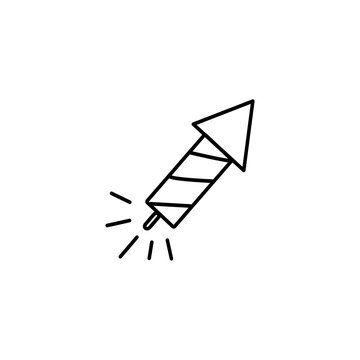 Independence Day rocket firework icon
