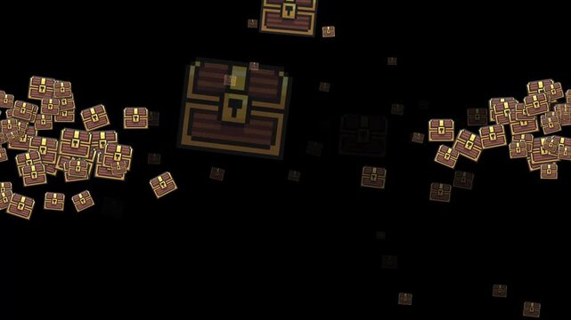 pixel art, treasure chest, chest, 8 bit, retro, wooden chest, gold trim, lock, loot, reward, closed box, storage, crate, container, dungeon, quest, rpg asset, game asset, 16 bit, arcade, gaming, sprit