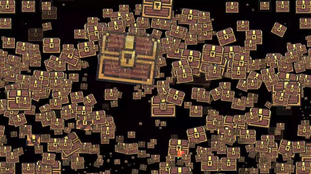 pixel art, treasure chest, chest, 8 bit, retro, wooden chest, gold trim, lock, loot, reward, closed box, storage, crate, container, dungeon, quest, rpg asset, game asset, 16 bit, arcade, gaming, sprit