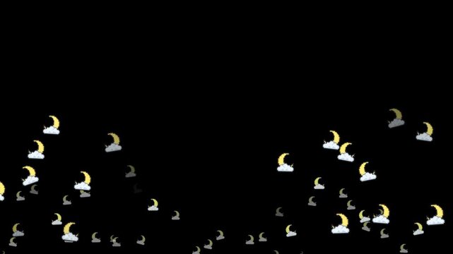 pixel art, moon, cloud, 8 bit, retro, crescent moon, night sky, moonlight, overcast, weather forecast, astronomy, space, midnight, evening, sky, weather icon, climate, darkness, nature, rpg asset, gam