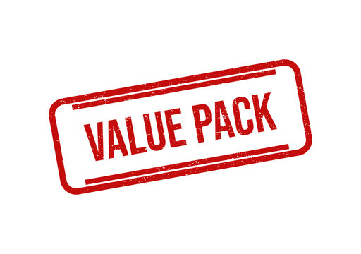 Red value pack grunge rubber stamp seal