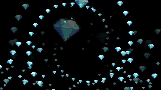 pixel art, diamond, brilliant, gem, 8 bit, retro, gemstone, jewel, crystal, precious stone, treasure, sparkle, shine, luxury, wealth, expensive, loot, reward, rpg asset, game asset, 16 bit, arcade, ga