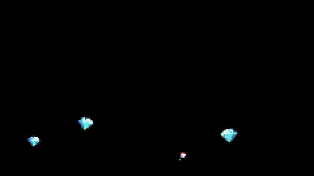 pixel art, diamond, gem, 8 bit, retro, brilliant, jewel, crystal, stone, treasure, shiny, sparkle, wealth, luxury, expensive, game asset, 16 bit, arcade, gaming, sprite, 80s, 90s, nostalgia, rpg asset