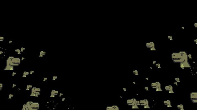 pixel art, t-rex, tyrannosaurus rex, dinosaur, 8 bit, retro, prehistoric, reptile, predator, carnivore, jurassic, cretaceous, monster, animal, creature, sprite, gaming, arcade, game asset, 16 bit, pix