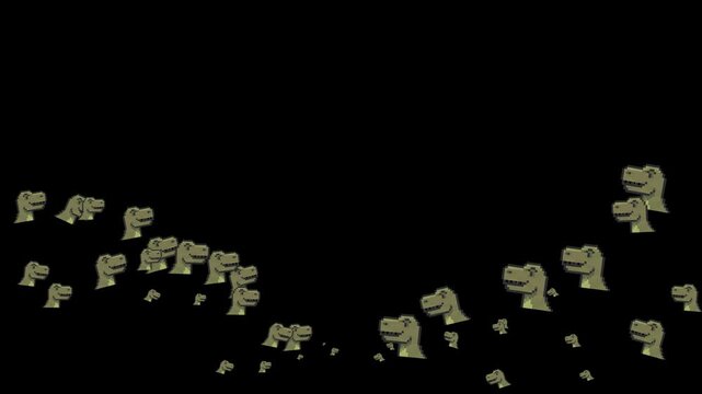 pixel art, t-rex, tyrannosaurus rex, dinosaur, 8 bit, retro, prehistoric, reptile, predator, carnivore, jurassic, cretaceous, monster, animal, creature, sprite, gaming, arcade, game asset, 16 bit, pix