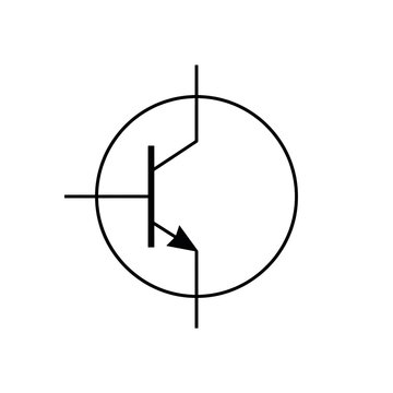 NPN Bipolar Junction Transistor Electrical Circuit Symbol