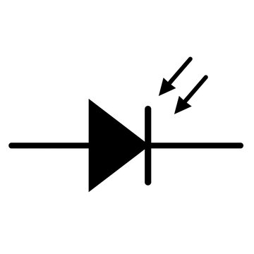 Photodiode Light Sensor Electronic Circuit Symbol