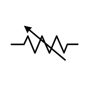 Rheostat Variable Resistor Electronic Circuit Symbol
