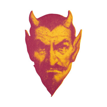 PNG Vintage devil illustration design.