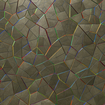 Aperiodic Quasicrystal Alloy Surface with Prismatic Edge Color