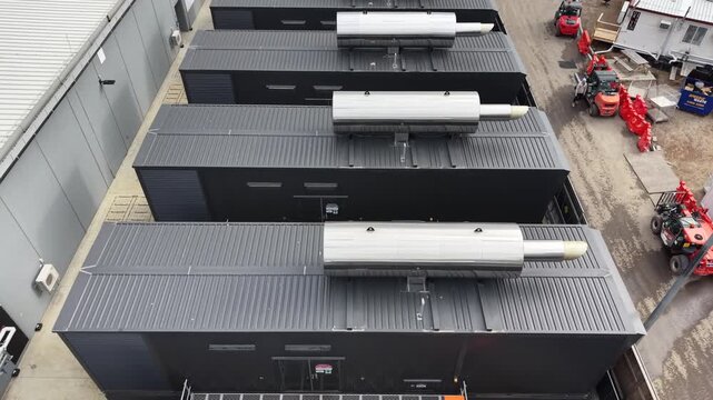 Industrial diesel generators powering large scale data center operations