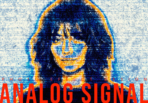 Analog Signal Photo Effect For Poster