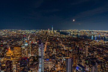 Obraz premium New York City Night View from Empire State