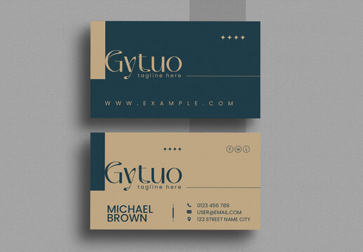 Modern and Minimal Business Card Layout