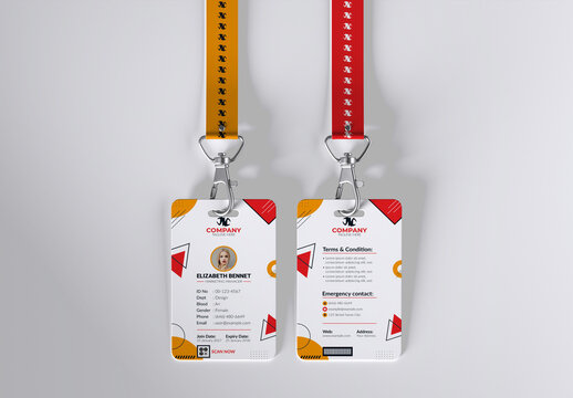 Office ID Card Template Design Layout