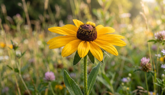 Black-eyed Susan Bloom in Golden Hour Light