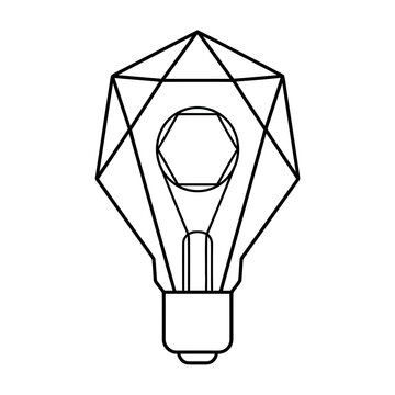 Geometric light bulb outline