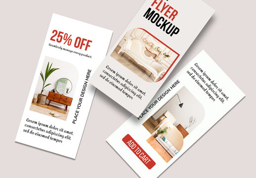 Modern Stationery DL Flyer Presentation Mockup