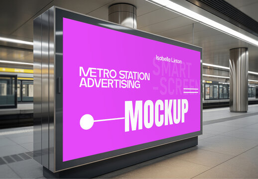 Metro Station Advertising Mockup