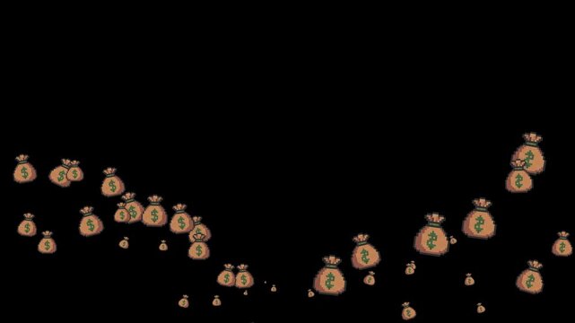 pixel art, money bag, 8 bit, dollar sign, game asset, retro, coin pouch, currency, wealth, finance, treasure, sack, 16 bit, arcade, gaming, sprite, 80s, 90s, nostalgia, rpg asset, pattern, background,