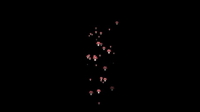 pixel art mushroom, 8-bit fly agaric, 16-bit amanita muscaria, toadstool, red mushroom with white spots, poisonous fungus, toxic, forest element, fantasy mushroom, magic mushroom, nature sprite, envir