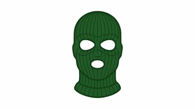 Dark Green Balaclava Ski Mask with Eyes and Mouth Openings for Cold Weather Tactical Use and Safety Protection