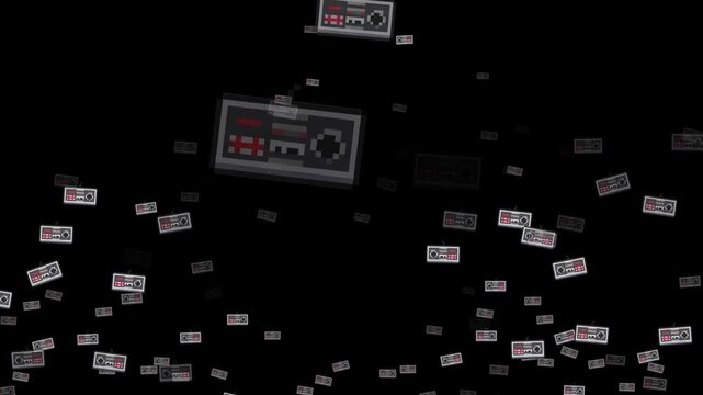 pixel art, retro gamepad, controller, 8 bit, classic console, rectangular gamepad, vintage controller, d pad, red buttons, old school gaming, video game, console hardware, electronic entertainment, ar