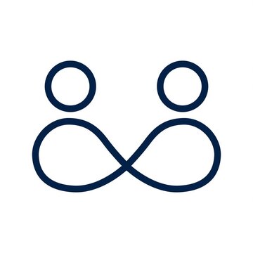 Animated Infinity People Icon Line Drawing Loop