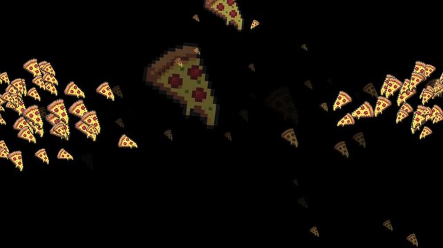 pixel art, pizza, 8 bit, retro, food, pizza slice, pepperoni, cheese, fast food, meal, snack, junk food, lunch, dinner, crust, Italian food, slice, hungry, eat, game asset, 16 bit, arcade, gaming, spr