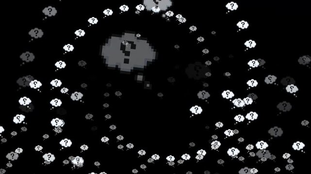 pixel art, cloud, question mark, 8 bit, retro, mystery, secret, quiz, help, hint, surprise, clue, weather, white cloud, thought bubble, confusion, search, solution, quest, game asset, 16 bit, arcade, 