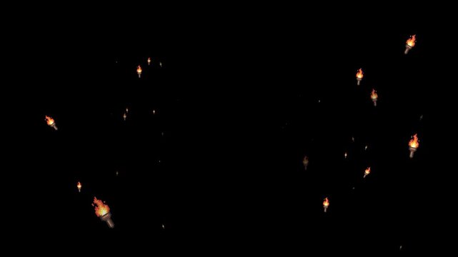 pixel art, torch, fire, 8 bit, retro, flame, burning, wooden torch, glow, light, heat, dungeon, quest, exploration, dark, cave, illumination, rpg asset, game asset, 16 bit, arcade, gaming, sprite, 80s