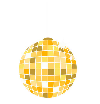 Golden disco ball element 