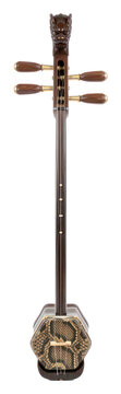 Traditional Chinese Erhu Instrument with Dragon Scroll