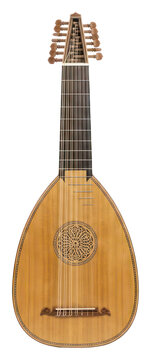 Renaissance Lute with Intricate Rosette Soundhole