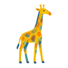 Fototapeta premium PNG Colorful giraffe illustration design.
