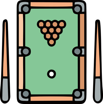 Pool Billiards Table Sports Illustration