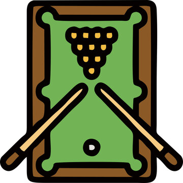 Pool Billiards Table Sports Icon