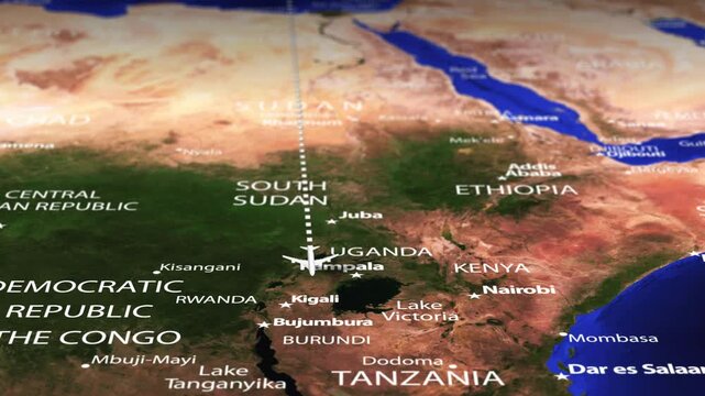 Flight From Minsk BELARUS to Maputo MOZAMBIQUE with flag pins